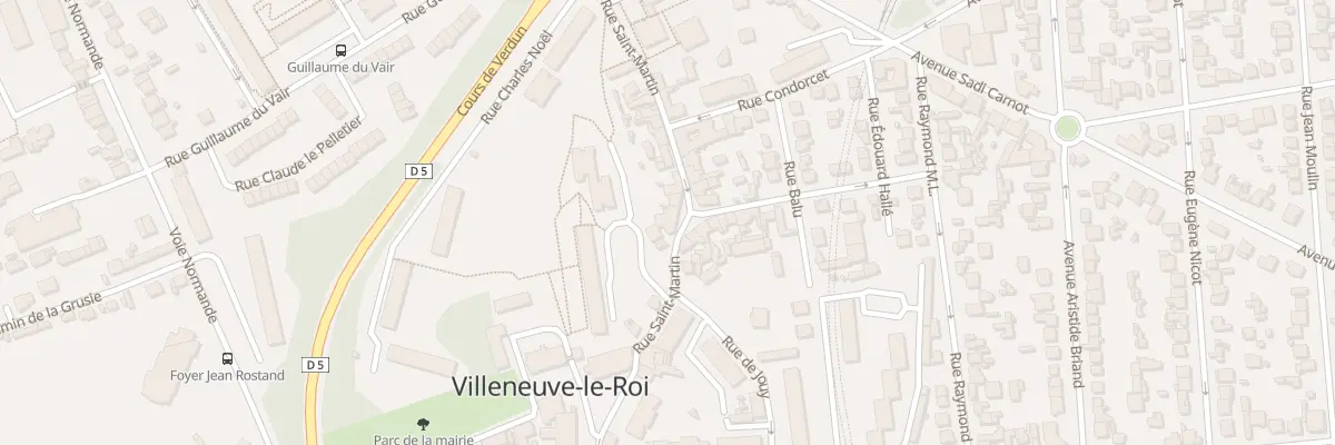 Plan du 5 Rue Saint Martin à Villeneuve-le-Roi