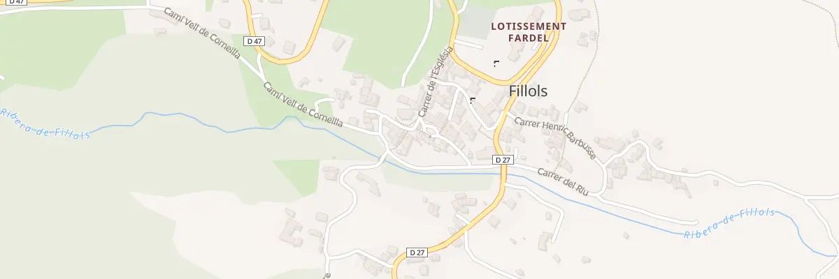 Plan du 89 Le Village à Fillols