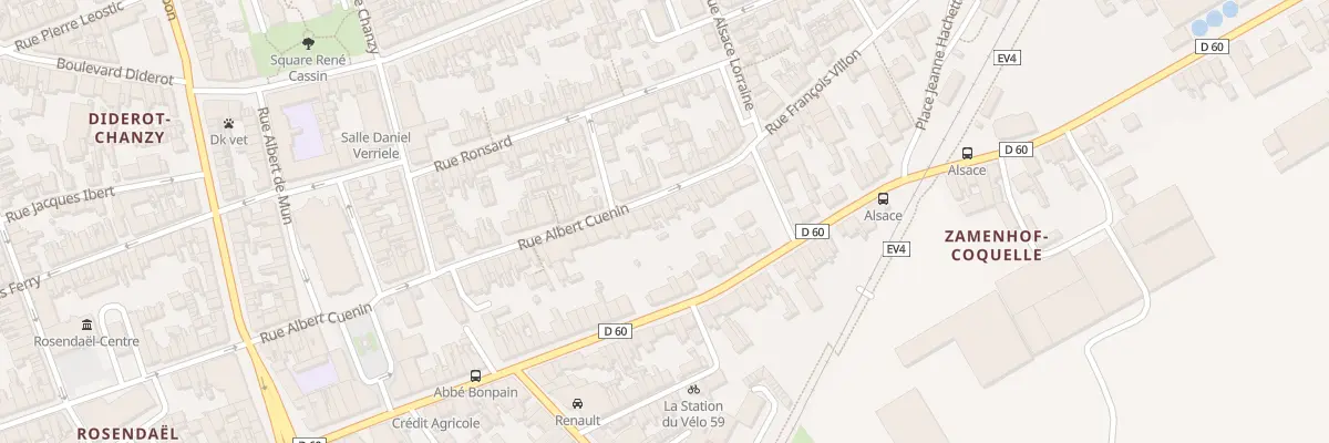 Plan du 64 Rue Albert Cuenin à Dunkerque