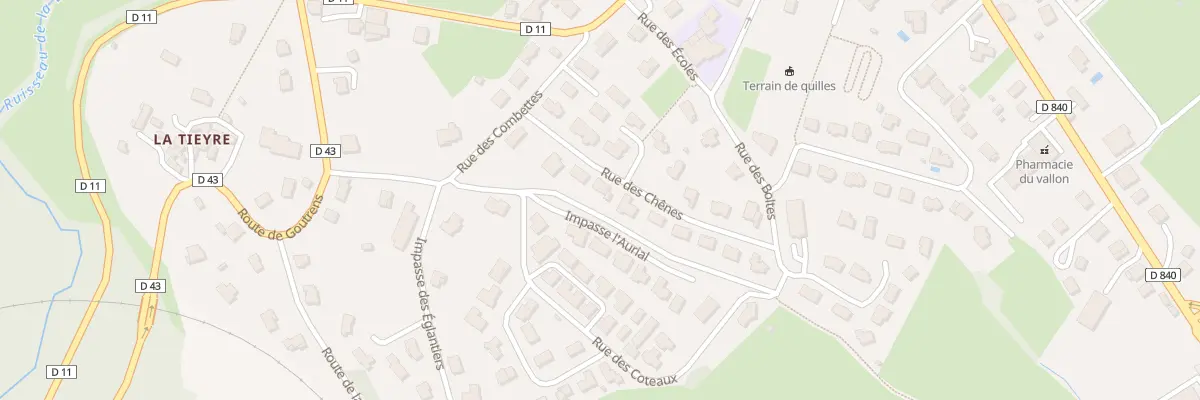 Plan du 8 Rue des Chenes à Saint-Christophe-Vallon
