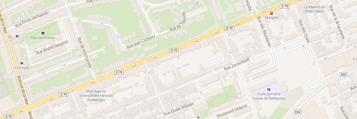 Plan du 302 Bd de la Republique Mitterran à Dunkerque
