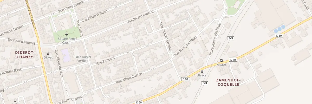 Plan du 60 Rue Ronsard à Dunkerque