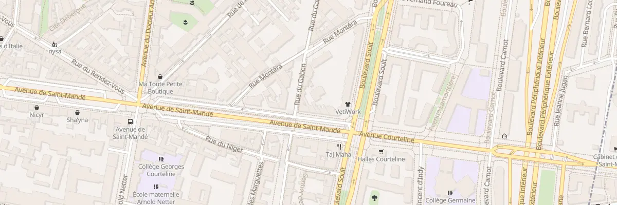 Plan du 103 Av de Saint-Mandé à Paris 12e Arrondissement