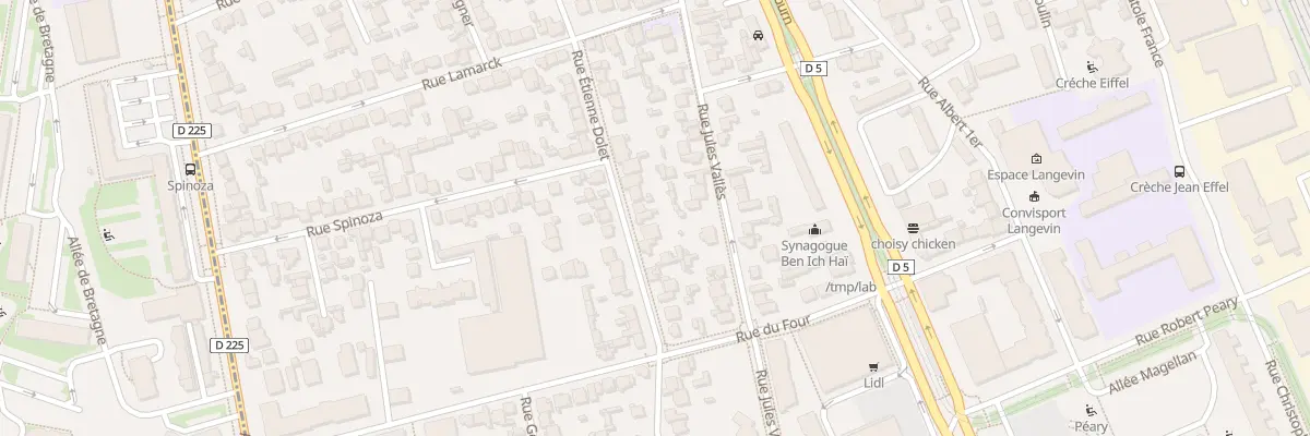 Plan du 25 Rue Etienne Dolet à Choisy-le-Roi