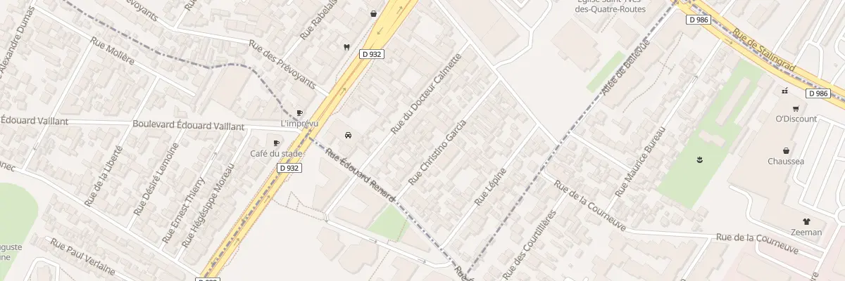 Plan du 34 Rue Christino Garcia à La Courneuve
