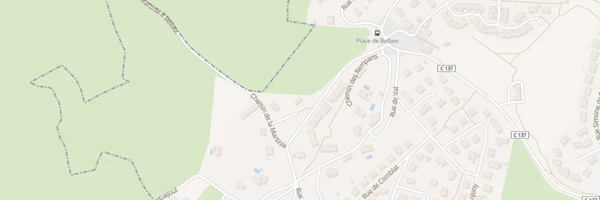 Plan du 22 Rue de Pesteils à Aurillac