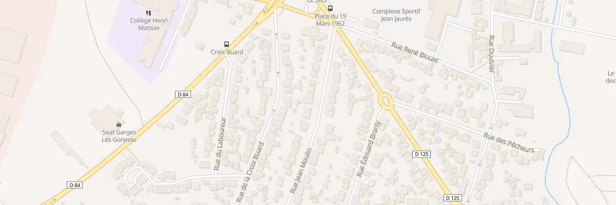 Plan du 20 Rue Jean Moulin à Garges-lès-Gonesse