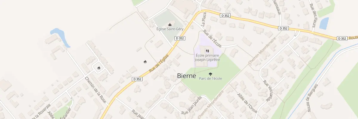 Plan du 1 Rue de l’Eglise à Bierne