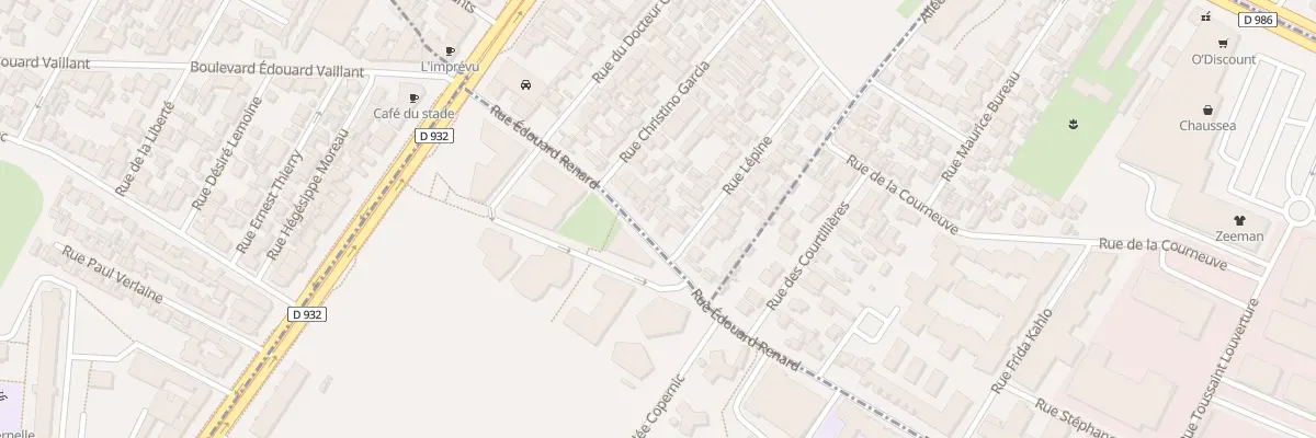 Plan du 25B Rue Édouard Renard à La Courneuve