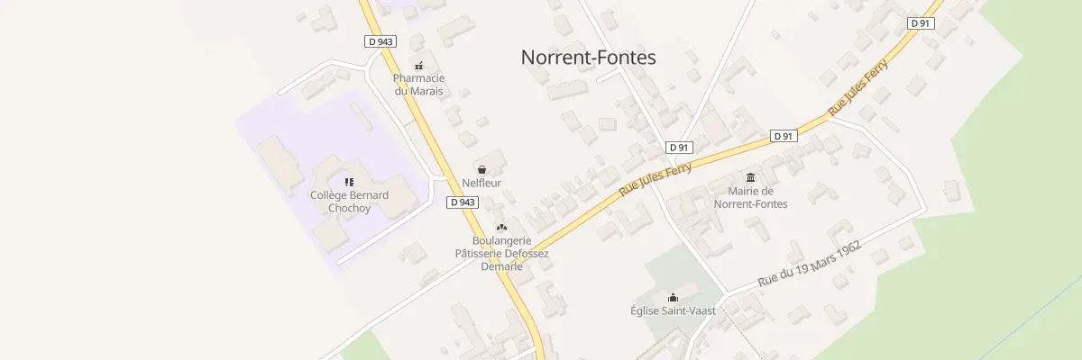 Plan du 6 Rue Jules Ferry à Norrent-Fontes