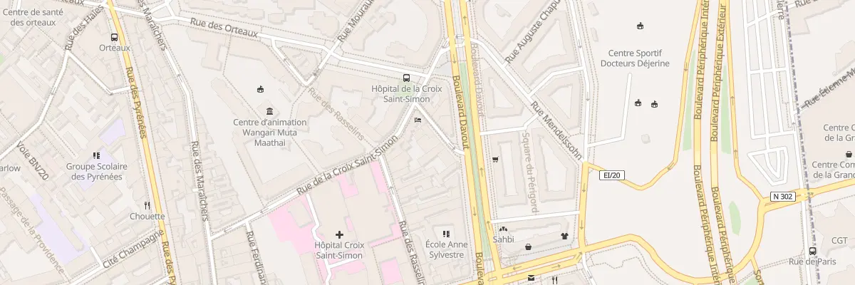Plan du 13 Rue des Réglises à Paris 20e Arrondissement