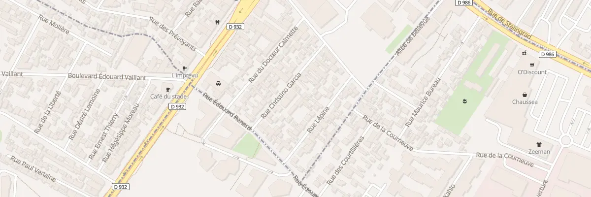 Plan du 21 Rue Christino Garcia à La Courneuve