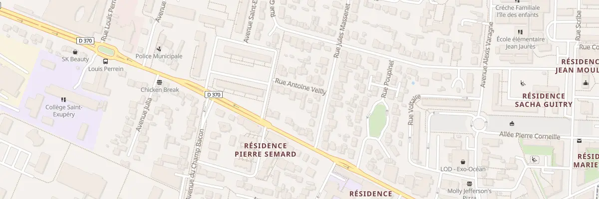 Plan du 7 Rue Antoine Veilly à Villiers-le-Bel