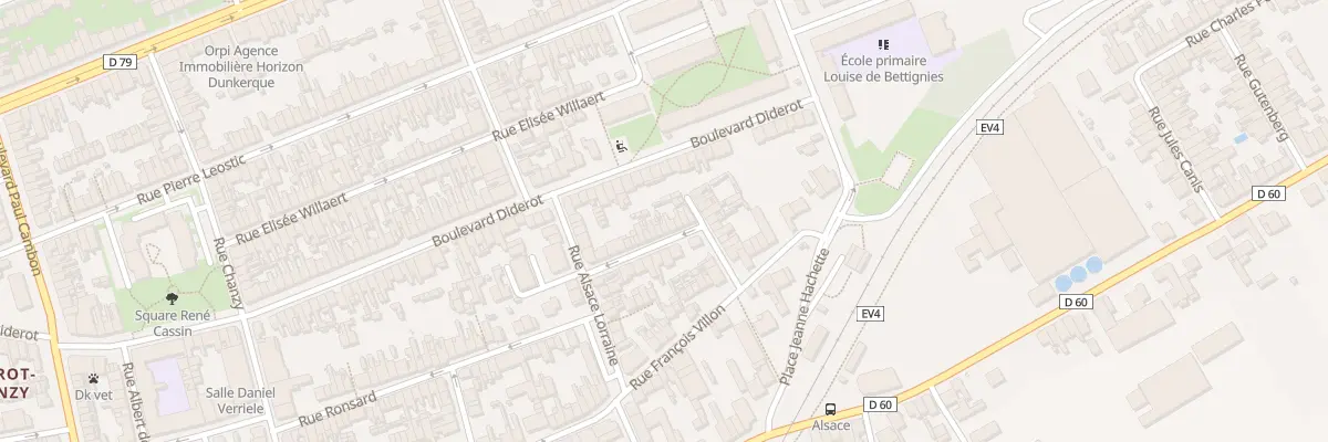 Plan du 104 Rue du Bellay à Dunkerque