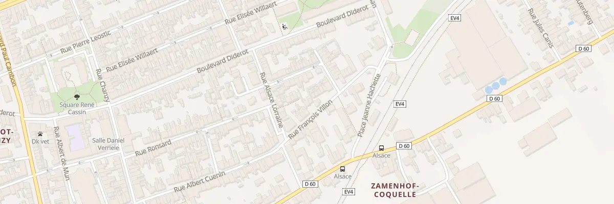 Plan du 9 Rue François Villon à Dunkerque