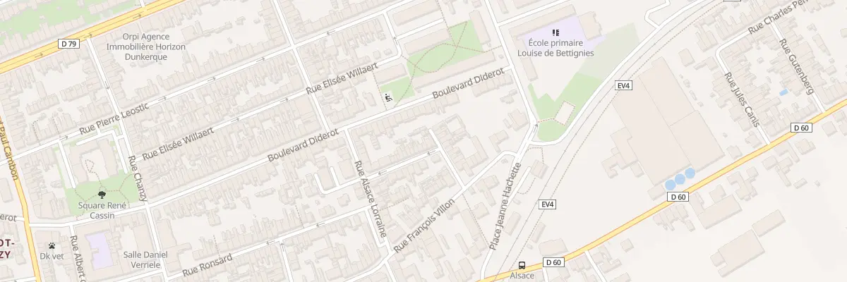 Plan du 96 Rue du Bellay à Dunkerque