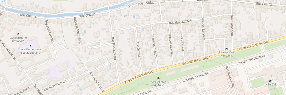 Plan du 12 Rue Garibaldi à Bourges