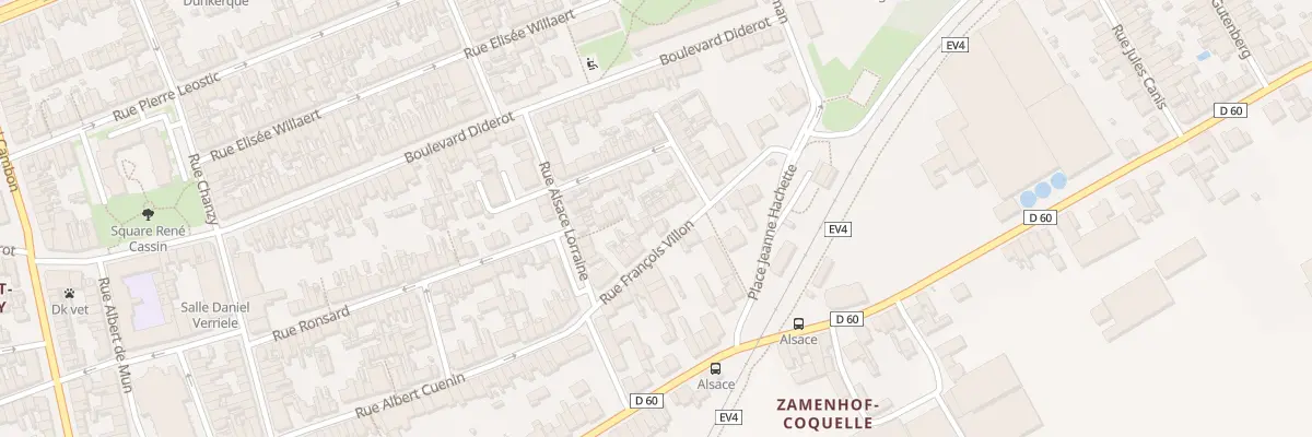 Plan du 13 Rue François Villon à Dunkerque