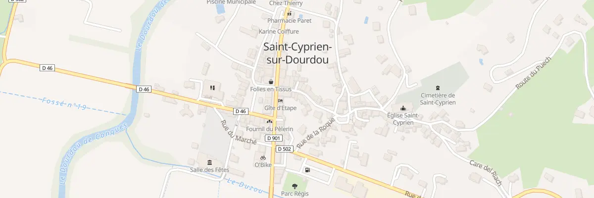 Plan du 6 Rue de l’Eglise Saint Cyprien à Conques-en-Rouergue