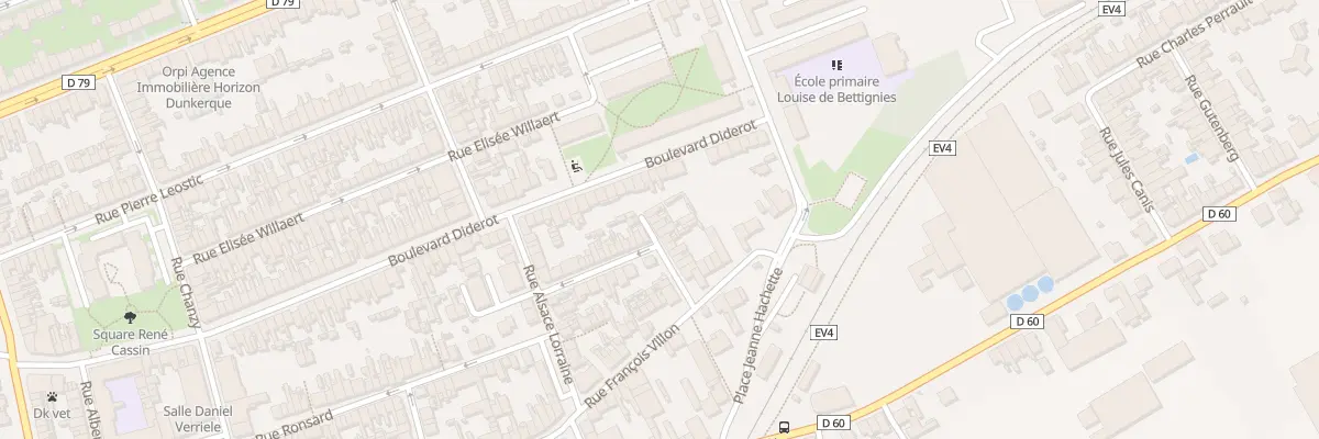 Plan du 62 Rue du Bellay à Dunkerque