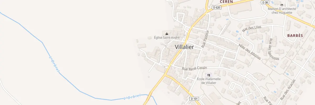 Plan du 9000 Rue Emile Zola à Villalier