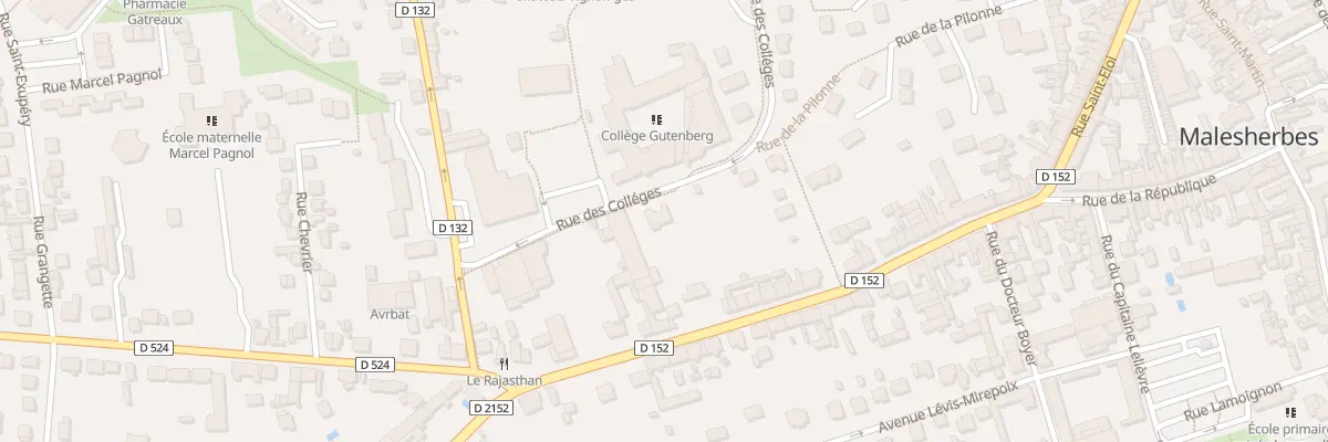 Plan du 33 Rue des Colléges au Malesherbois