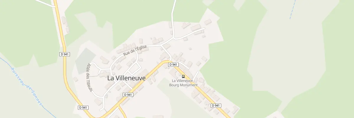 Plan du 2 Pl du Monument à La Villeneuve
