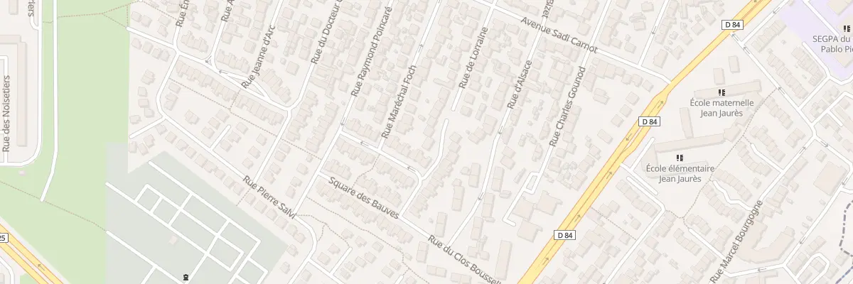 Plan du 1 All des Bauves à Garges-lès-Gonesse