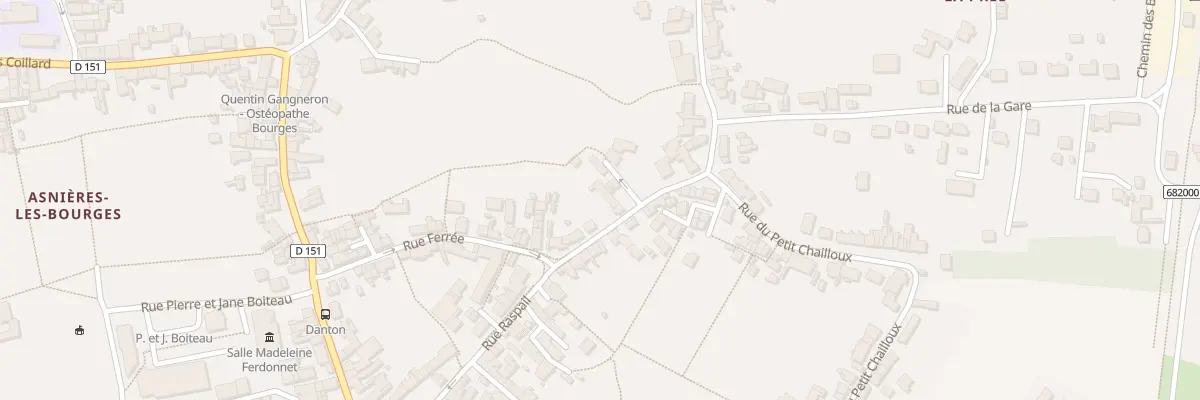 Plan du 25 Rue Raspail à Bourges