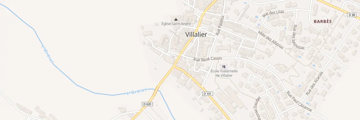 Plan du 2 Av Jean Jaurès à Villalier