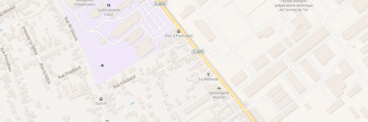 Plan du 1B Rue Friedland à Bourges