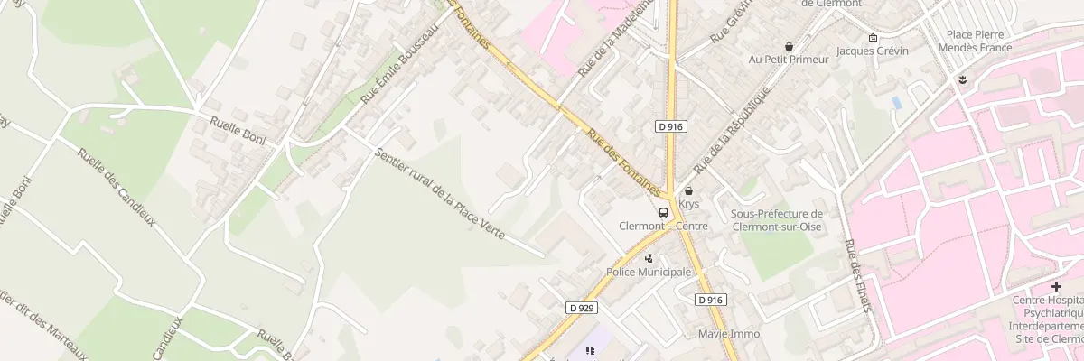 Plan du 33 Rue des Fontaines à Clermont