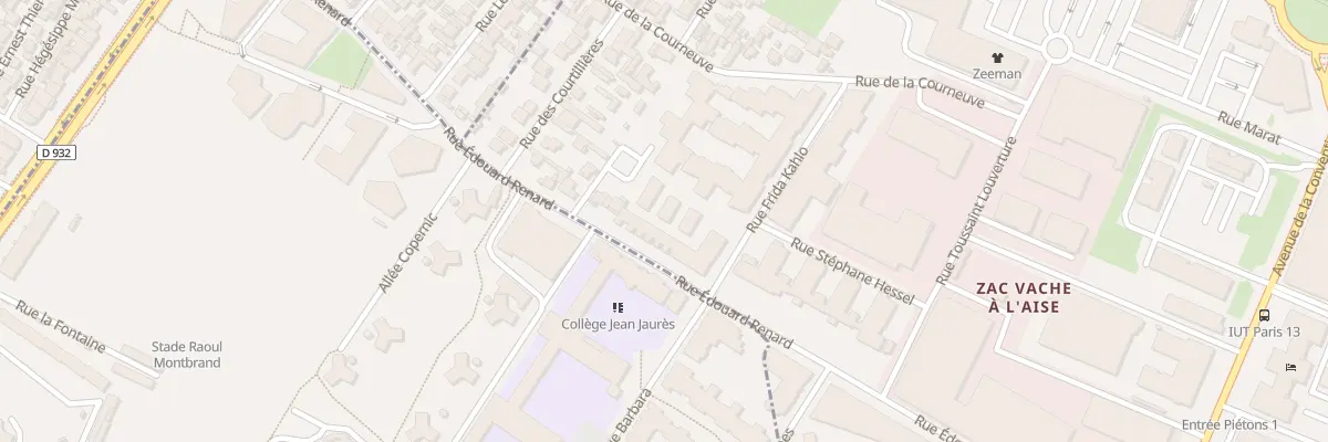 Plan du 2 Rue Frida Kahlo à Bobigny