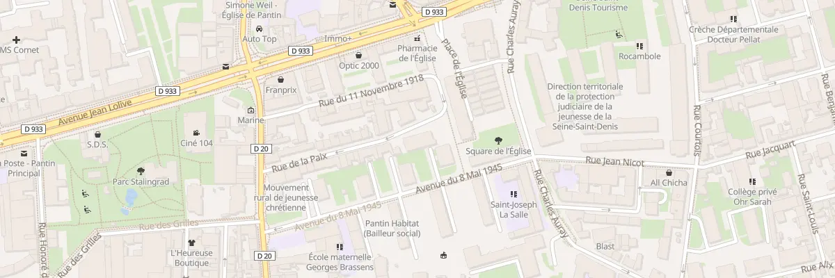 Plan du 22 Rue de la Paix à Pantin