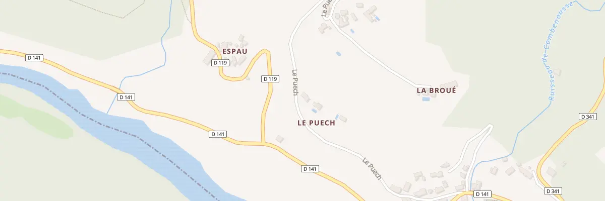 Plan du 6005 Le Puech à Vieillevie