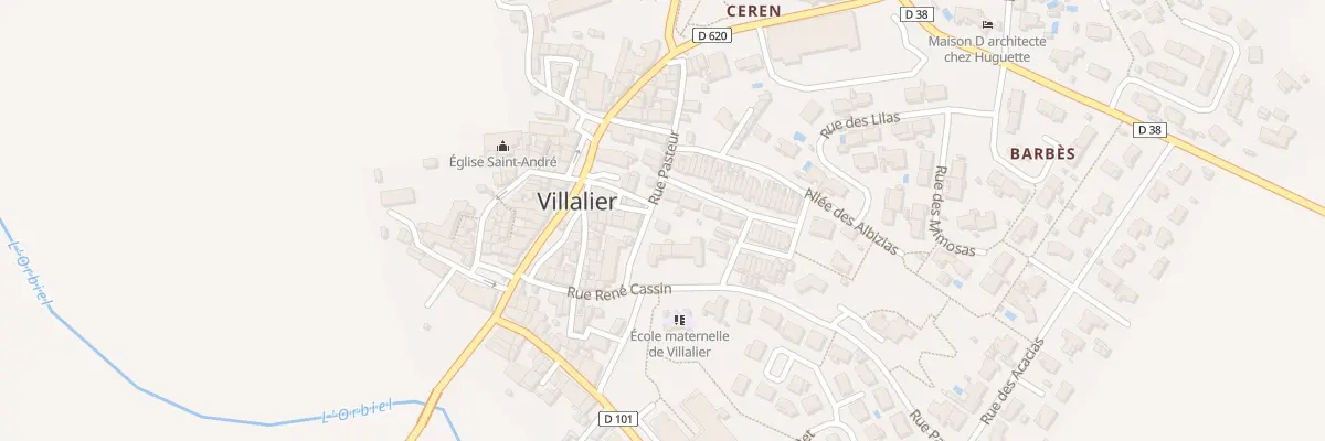 Plan du 2 Rue Pasteur à Villalier