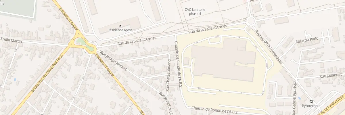 Plan du 1 Rue Chateaubriand à Bourges