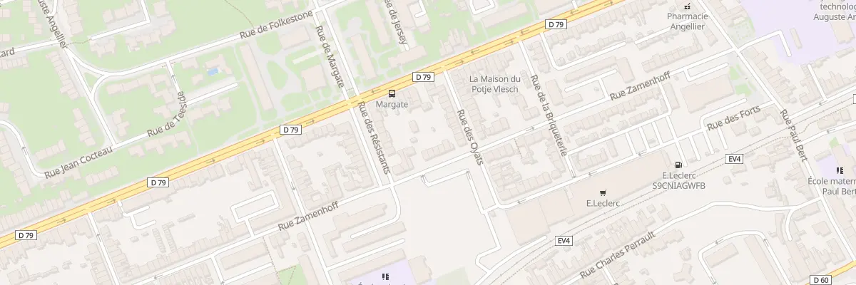 Plan du 81 Rue Zamenhof à Dunkerque