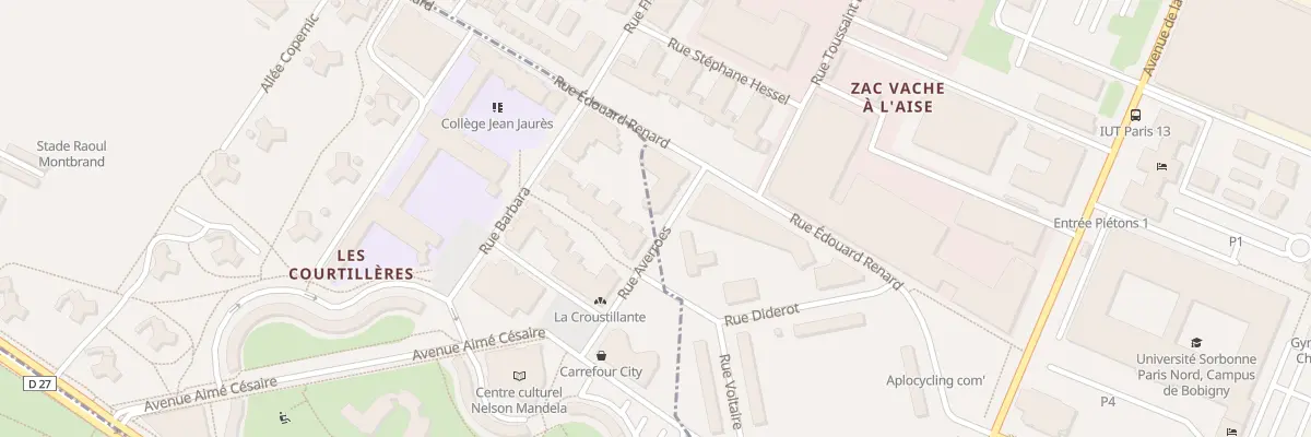 Plan du 2 Rue Averroes à Bobigny