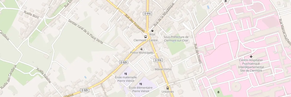 Plan du 1 Rue Pierre Viénot à Clermont