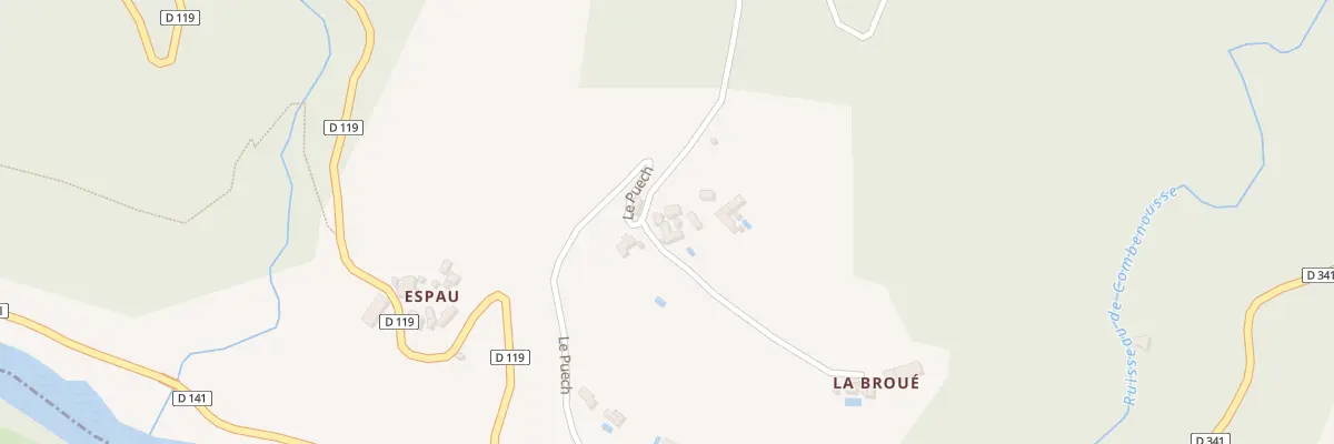 Plan du 5050 Le Puech à Vieillevie