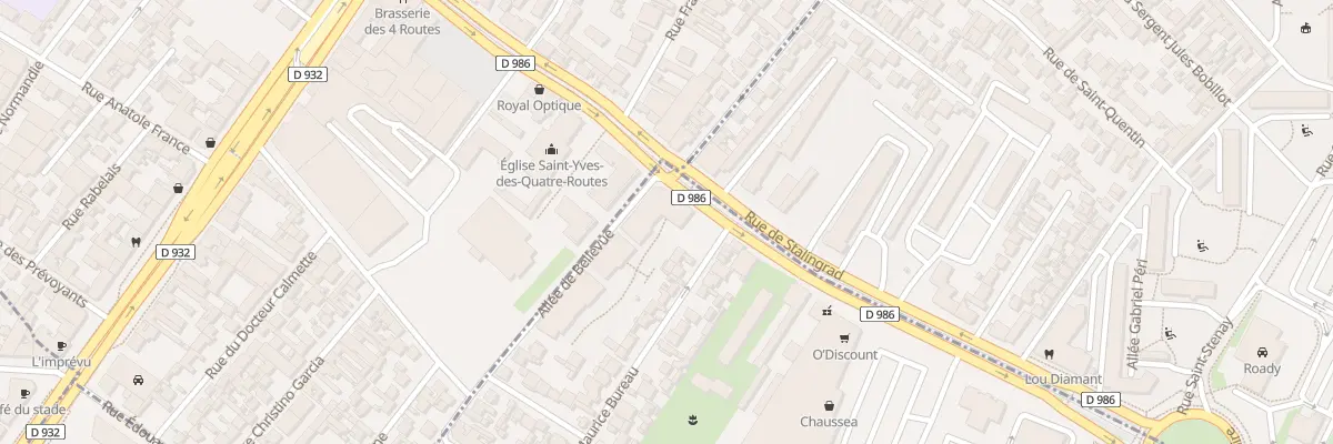 Plan du 18 All de Bellevue à Bobigny