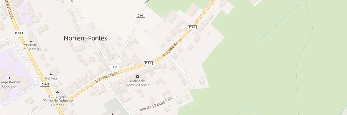 Plan du 25 Rue Jules Ferry à Norrent-Fontes