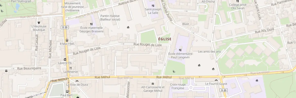 Plan du 50 Rue Rouget de Lisle à Pantin