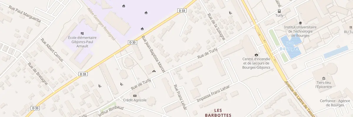 Plan du 93 Rue de Turly à Bourges