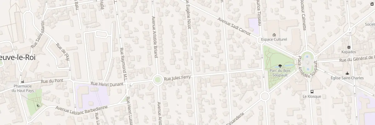 Plan du 1 Rue Eugene Nicot à Villeneuve-le-Roi