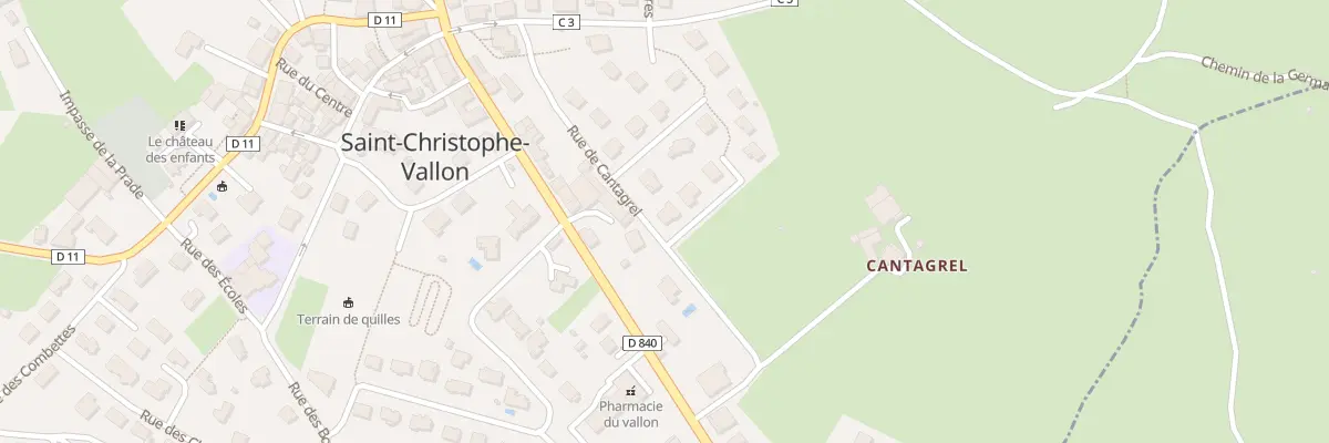 Plan du 5490 Cantagrel à Saint-Christophe-Vallon