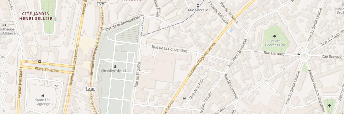 Plan du 1 Rue de la Convention aux Lilas