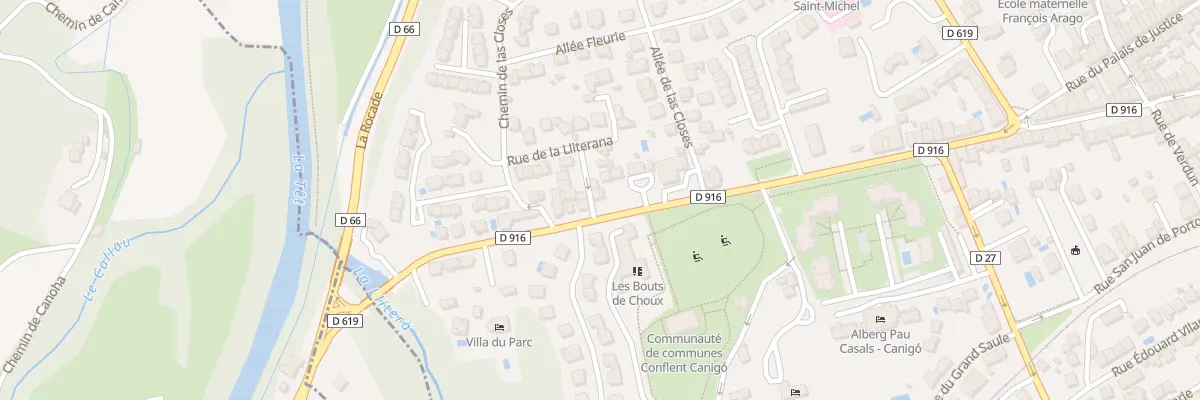 Plan du 38 Rte de Ria à Prades