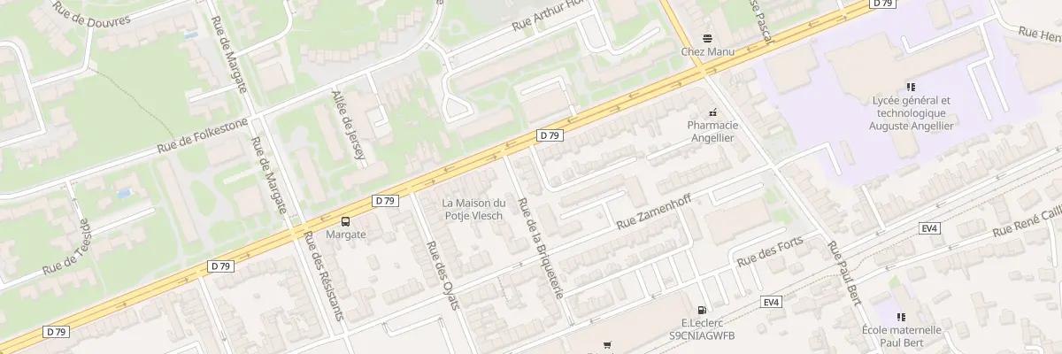 Plan du 406 Bd de la Republique Mitterran à Dunkerque